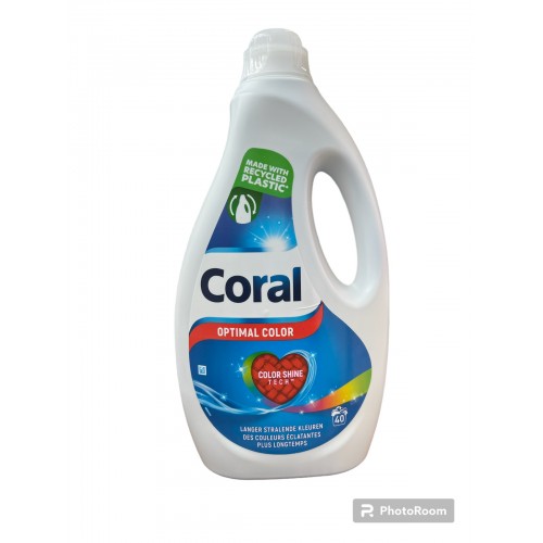 Течен перилен препарат Coral Optimal Color 1.92L l 40 пранета | Unilever